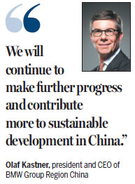 Milestones show BMW's contribution to China's sustainability