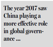 China's diplomacy more cogent in 2017