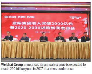 Weichai Group sets its sights on joining Fortune Global 500