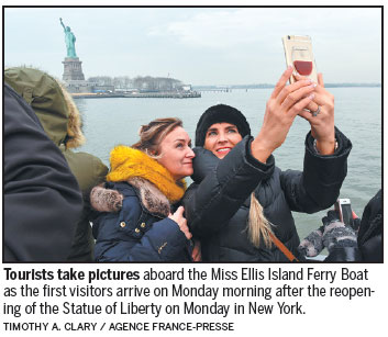 Lady Liberty defies shutdown with bailout from NY governor