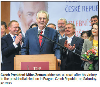 Zeman seals second spell as president