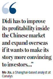 As China's Didi looks abroad, challenges spring up at home