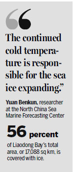 Sea ice alerts issued for Liaodong Bay