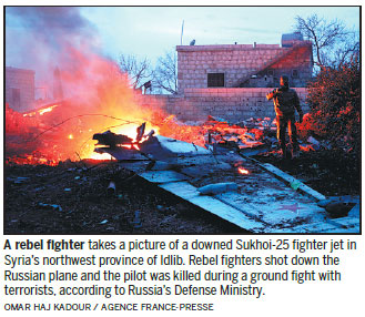 Russia hits back after jet downed