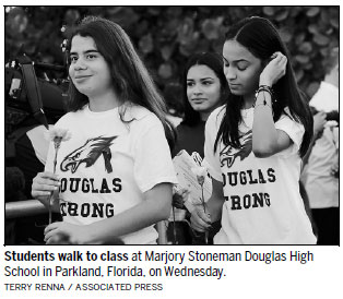 Students make emotional return as retailers take action