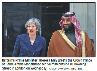 Britain rolls out red carpet for Saudi prince