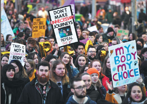 Thousands rally against proposed abortion laws