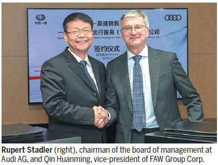 Audi, faw ink deals to rev up China presence