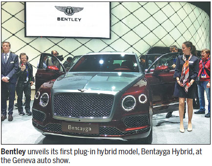 Bentley unveils plug-in hybrid SUV Bentayga and plans for new electrified lineup