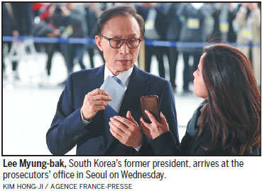 Former president questioned over corruption charges
