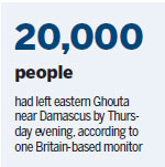 Mass exodus as Syrian army advances