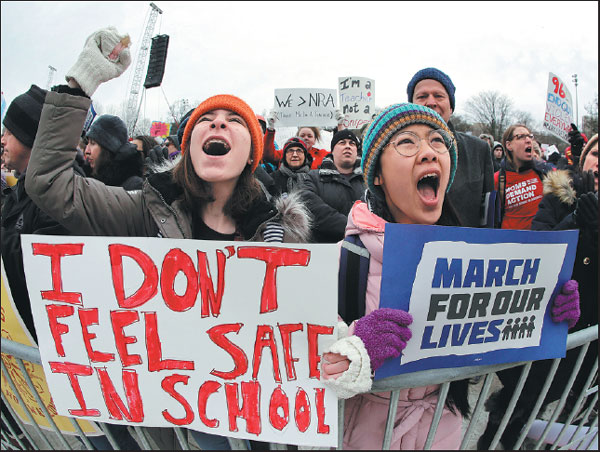 Protesters rally in US for gun control