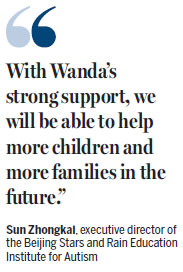 Wanda holds charitable event to raise public autism awareness