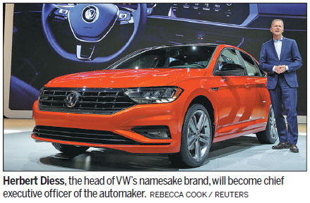 VW names Diess CEO in sweeping overhaul to set future course