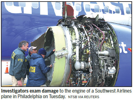 Woman killed after jet blows engine; fleet to be inspected