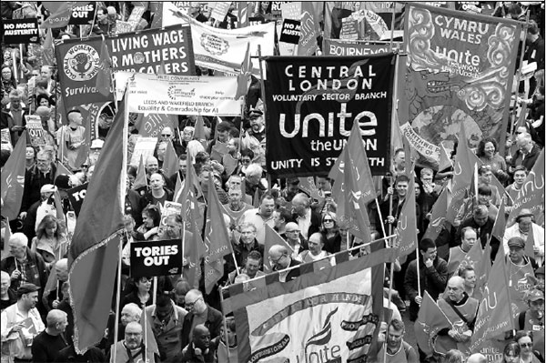 British workers suffering worst wage squeeze for 200 years, London rally told