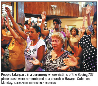 Cubans mourn plane crash dead, officials ID 20 bodies