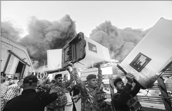 Iraqi ballot box storage site catches fire