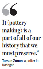 Traditional Kashgar pottery prospers with progression