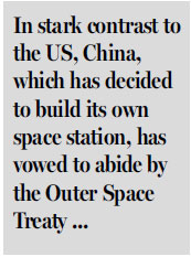 US move to militarize outer space vicious