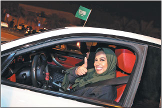 Saudi women celebrate end of driving ban