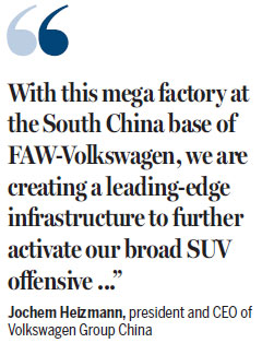 Volkswagen's joint venture opens 'mega factory' in South China