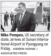 Pompeo heads to DPRK for third visit