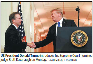 Kavanaugh picked for US top court