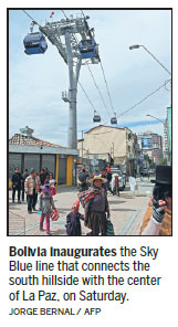 La Paz's cable cars bring lift to commuters