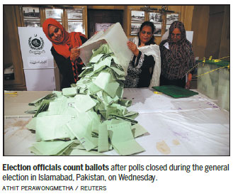 PTI party leading in Pakistan elections