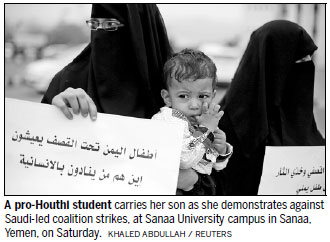Saudi-led coalition blasts rebels for recruiting children