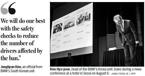 South Korea bans driving BMWs under recall due to fires