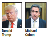 Trump accuses Cohen of making up stories
