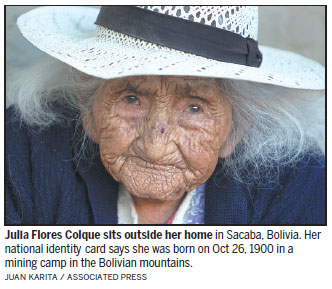 Bolivian woman might be world's oldest at nearly 118