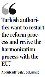 Turkey, EU officials meet to improve ties