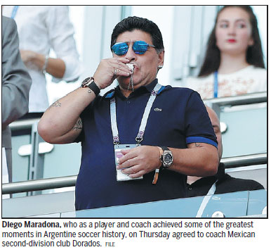 Maradona lands with Big Fish in Mexico