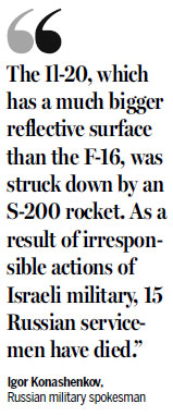 Friendly fire downs Russian Il-20 plane