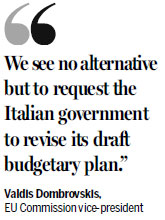 EU rejects Italy's budget in bloc first