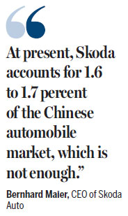 Skoda looks to double up its share of the Chinese market