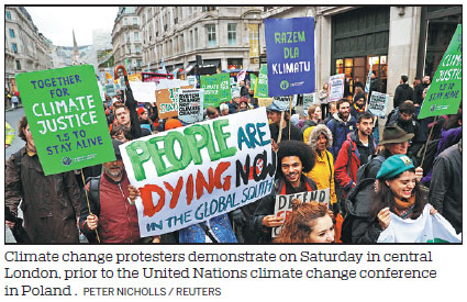 Nations urged to tackle 'urgent threats' at climate talks