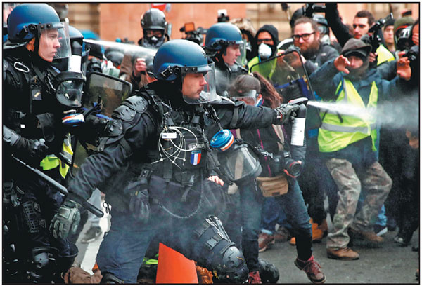 Arrests and demands continue but French protests lose momentum