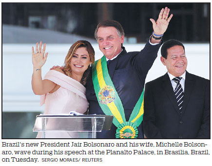 Bolsonaro sworn in as Brazil's leader
