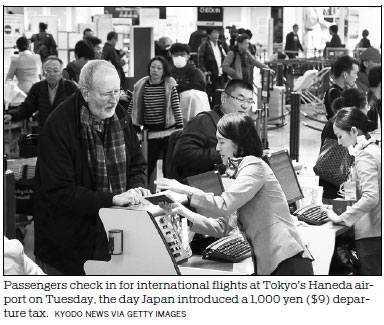 Japan introduces departure tax