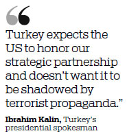 Turkey vows to fight against Kurdish forces after US threat