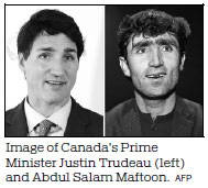 Afghan talent show singer finds fame as Trudeau's doppelganger