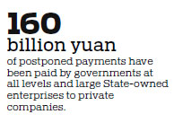 Private firms get postponed payments