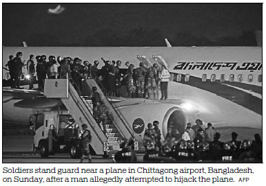 Hijacking foiled on Bangladesh flight, suspect killed