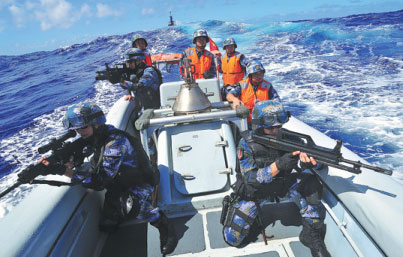 On the defense lines at sea