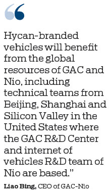 GAC and startup carmaker Nio announce launch of electric vehicle brand