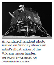 India's moon mission locates landing craft